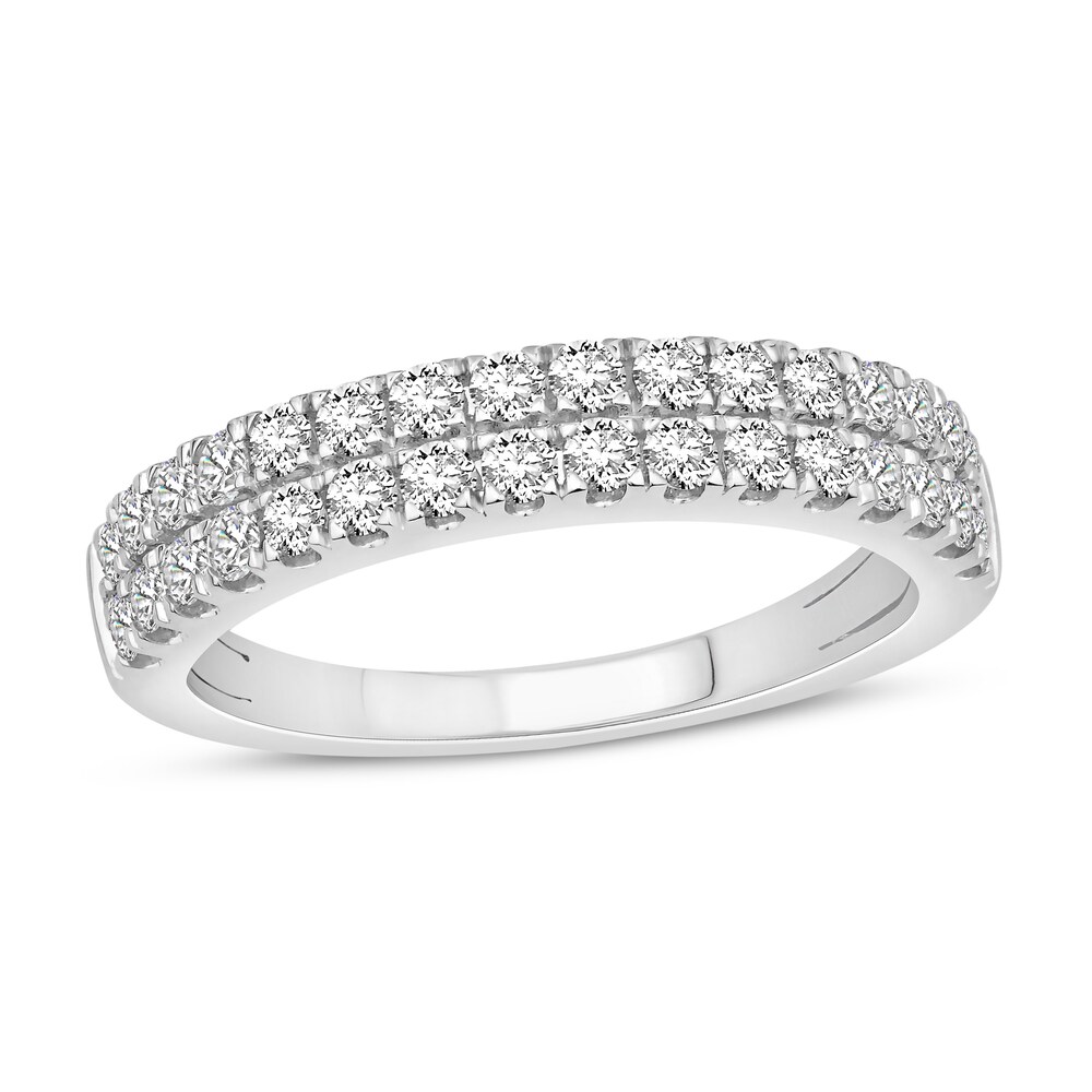 Diamond Double Band Ring 3/4 ct tw Round 14K White Gold tEBJAwHw Diamond Double Band Ring 3/4 ct tw Round 14K White Gold tEBJAwHw