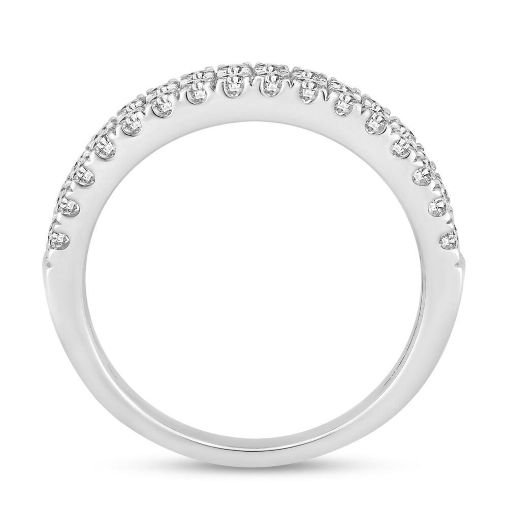 Diamond Double Band Ring 3/4 ct tw Round 14K White Gold tEBJAwHw