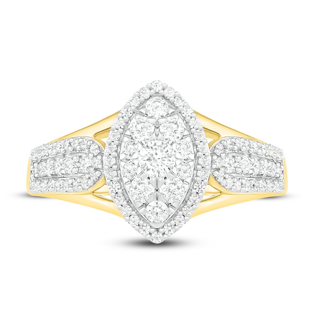 Diamond Ring 3/4 ct tw Round 14K Yellow Gold tERcODhe Diamond Ring 3/4 ct tw Round 14K Yellow Gold tERcODhe