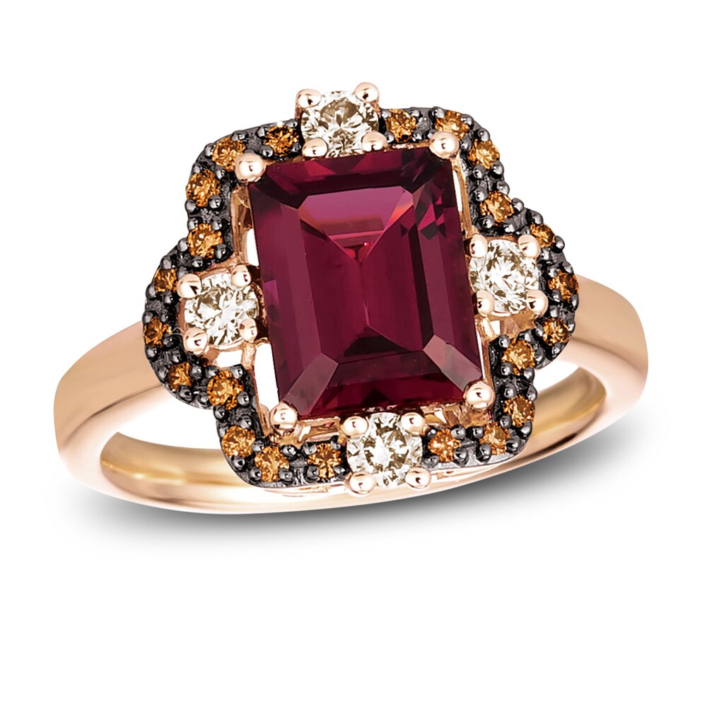 Le Vian Natural Rhodolite Garnet Ring 3/8 ct tw Diamonds 14K Strawberry Gold tTY6NW3g Le Vian Natural Rhodolite Garnet Ring 3/8 ct tw Diamonds 14K Strawberry Gold tTY6NW3g