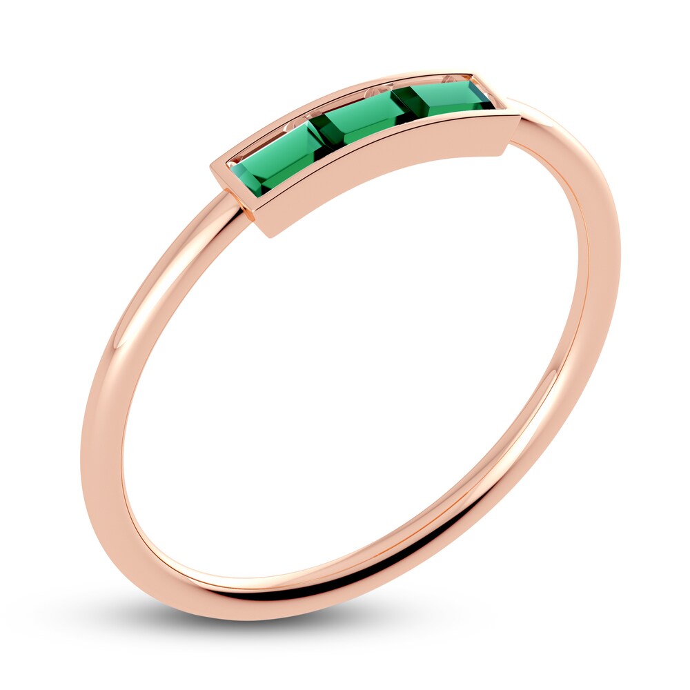 Juliette Maison Natural Emerald Baguette Bar Ring 10K Rose Gold tTa5eSXI Juliette Maison Natural Emerald Baguette Bar Ring 10K Rose Gold tTa5eSXI