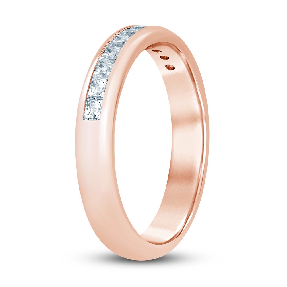 Diamond Wedding Band 1/2 ct tw Princess 14K Rose Gold tcIn1lfs Diamond Wedding Band 1/2 ct tw Princess 14K Rose Gold tcIn1lfs