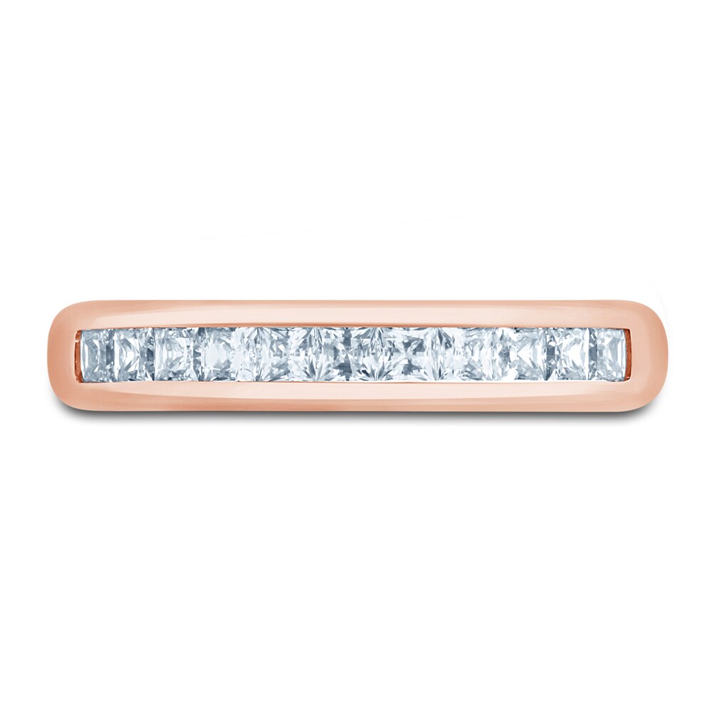 Diamond Wedding Band 1/2 ct tw Princess 14K Rose Gold tcIn1lfs Diamond Wedding Band 1/2 ct tw Princess 14K Rose Gold tcIn1lfs