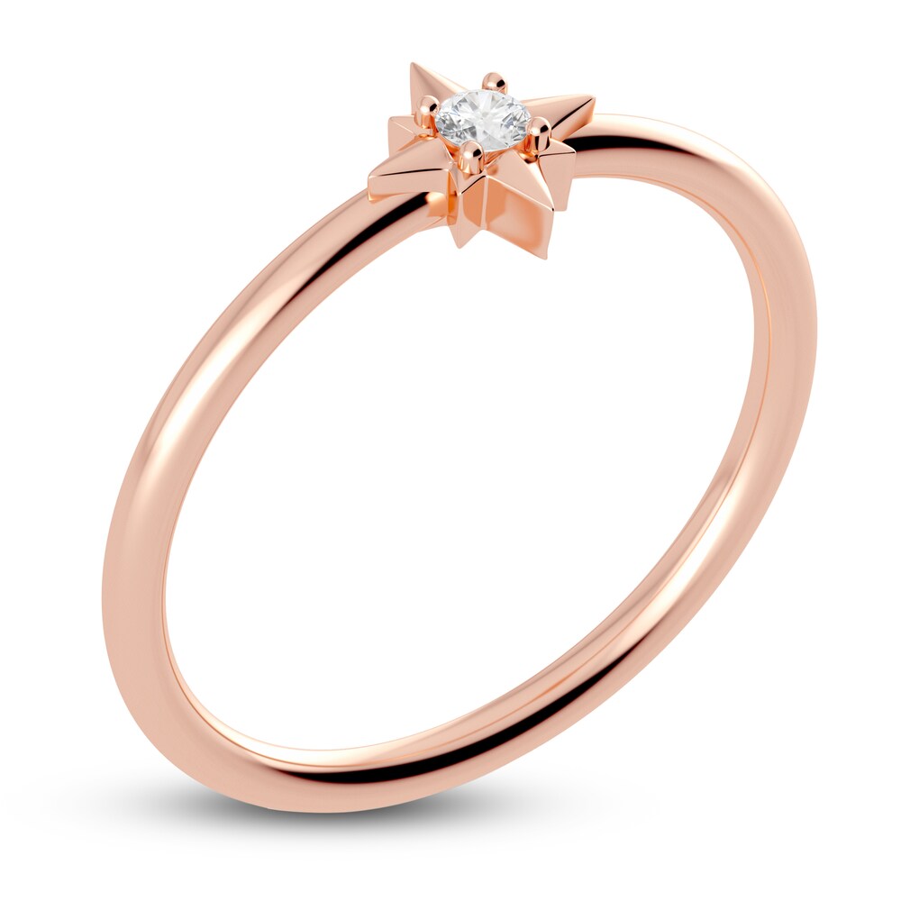 Juliette Maison Natural White Sapphire Starburst Ring 10K Rose Gold td2SKRIT Juliette Maison Natural White Sapphire Starburst Ring 10K Rose Gold td2SKRIT