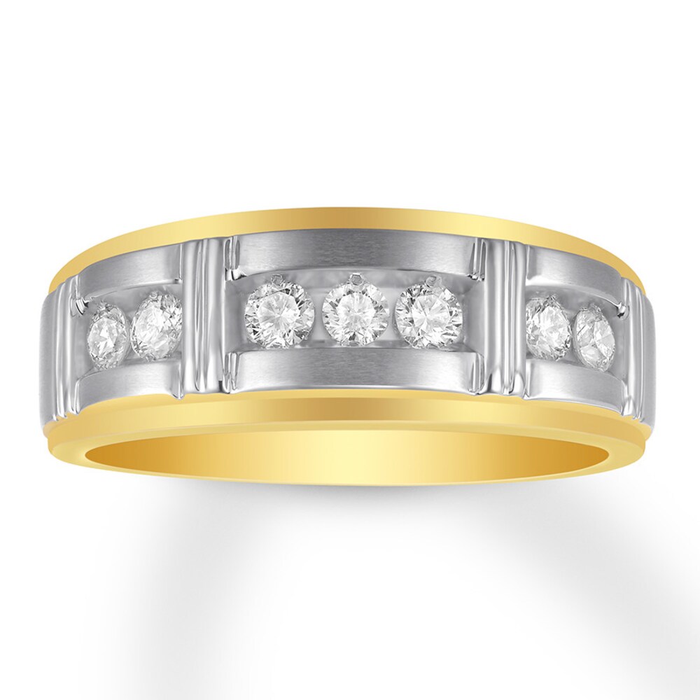 Men's Diamond Band 1/2 ct tw Round-cut 14K Yellow Gold tlWU28ru Men's Diamond Band 1/2 ct tw Round-cut 14K Yellow Gold tlWU28ru