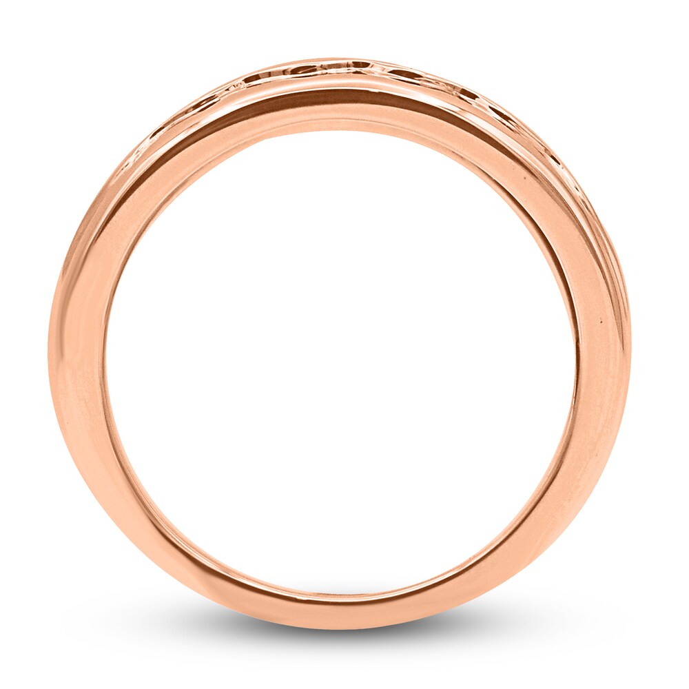 Diamond Wave Anniversary Band 1/2 ct tw Round 14K Rose Gold toqUBzgf Diamond Wave Anniversary Band 1/2 ct tw Round 14K Rose Gold toqUBzgf