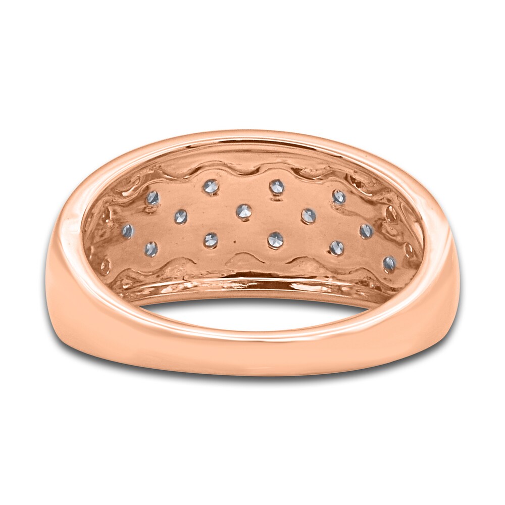 Diamond Wave Anniversary Band 1/2 ct tw Round 14K Rose Gold toqUBzgf Diamond Wave Anniversary Band 1/2 ct tw Round 14K Rose Gold toqUBzgf