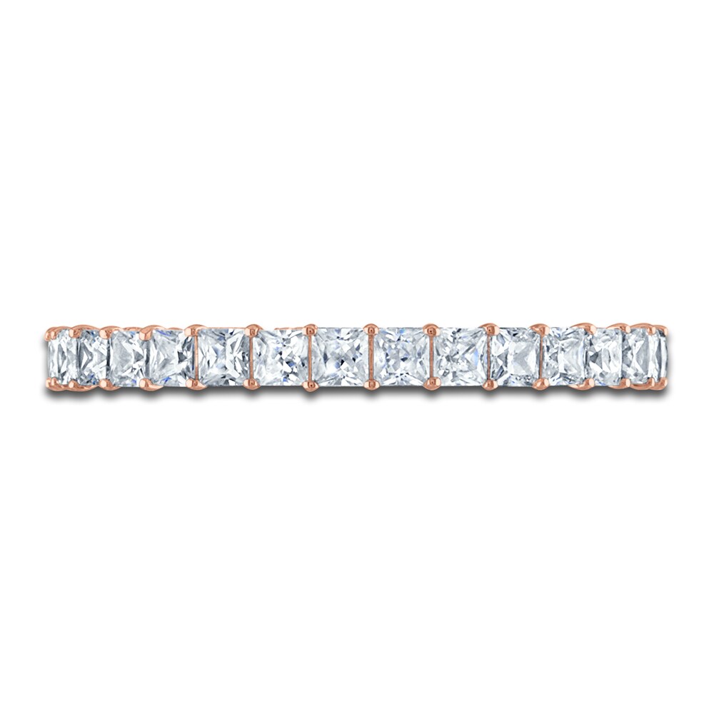 Vera Wang WISH Diamond Wedding Band 1 ct tw Princess 18K Rose Gold tqIWpX5u
