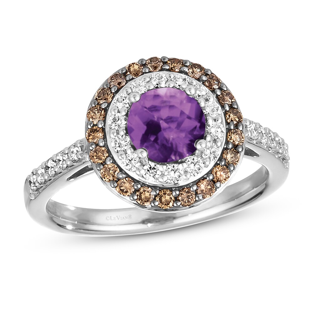 Le Vian Natural Amethyst Ring 5/8 ct tw Diamonds 14K Vanilla Gold tqz04tiS Le Vian Natural Amethyst Ring 5/8 ct tw Diamonds 14K Vanilla Gold tqz04tiS