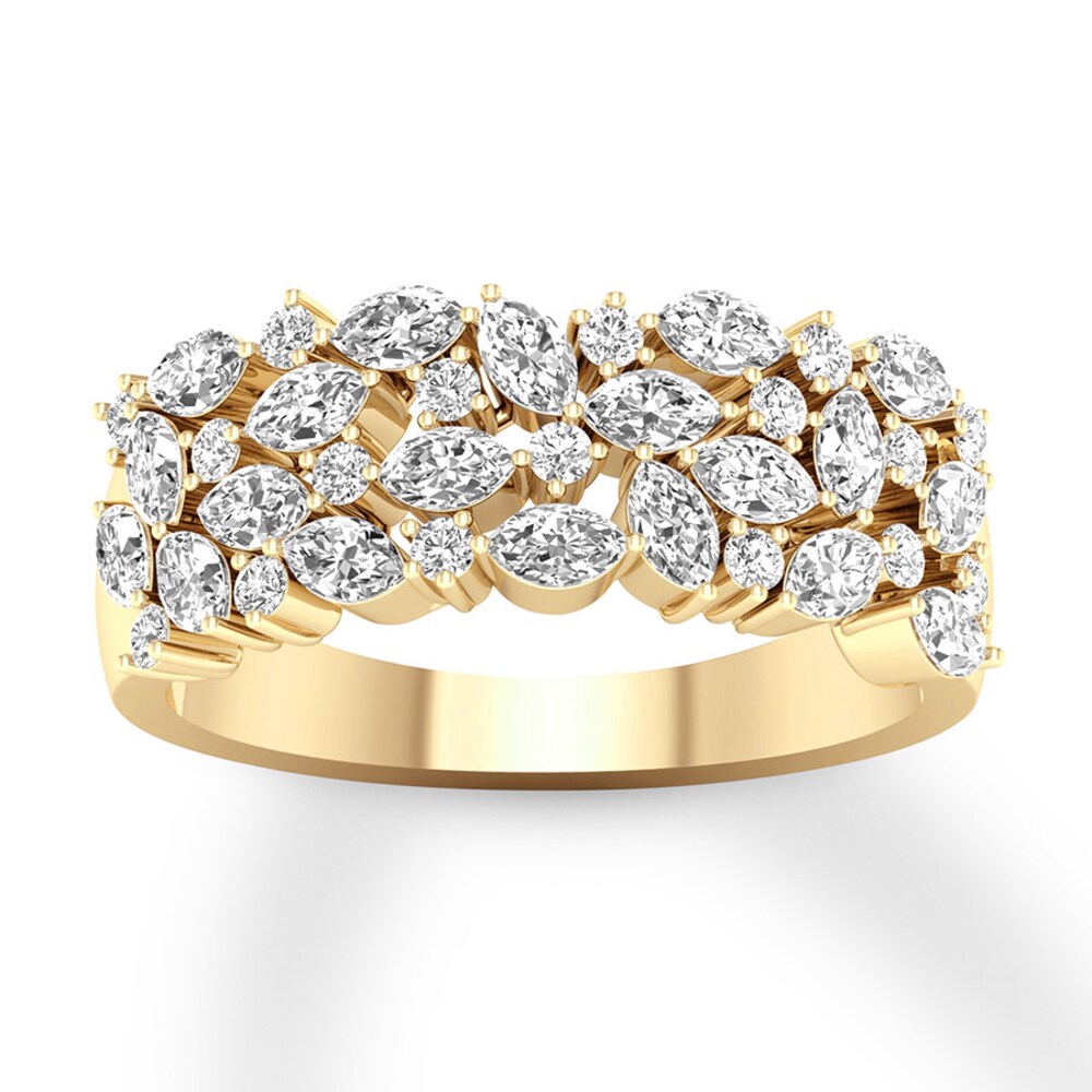 Diamond Anniversary Ring 1-1/5 ct tw Marquise/Round 14K Gold tsmb6eZG Diamond Anniversary Ring 1-1/5 ct tw Marquise/Round 14K Gold tsmb6eZG