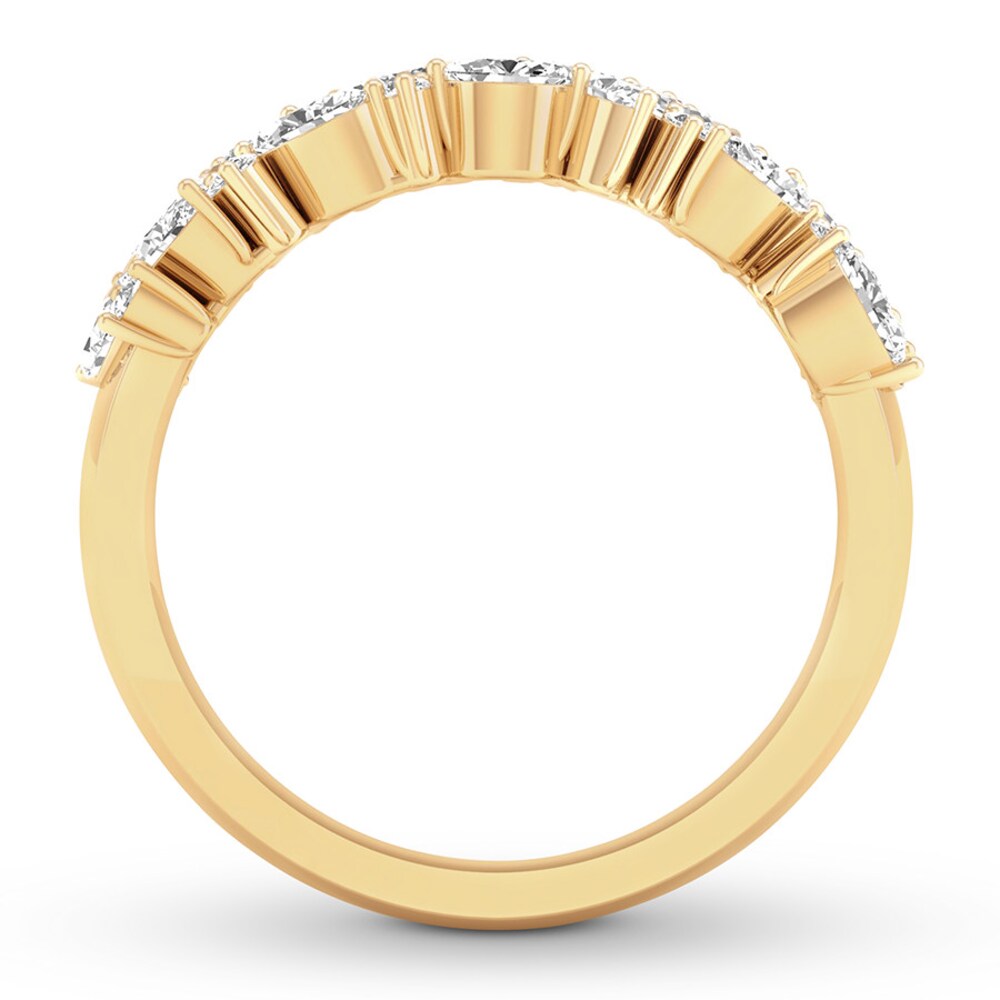 Diamond Anniversary Ring 1-1/5 ct tw Marquise/Round 14K Gold tsmb6eZG Diamond Anniversary Ring 1-1/5 ct tw Marquise/Round 14K Gold tsmb6eZG