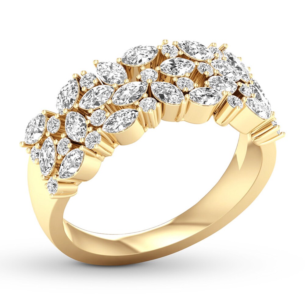 Diamond Anniversary Ring 1-1/5 ct tw Marquise/Round 14K Gold tsmb6eZG Diamond Anniversary Ring 1-1/5 ct tw Marquise/Round 14K Gold tsmb6eZG