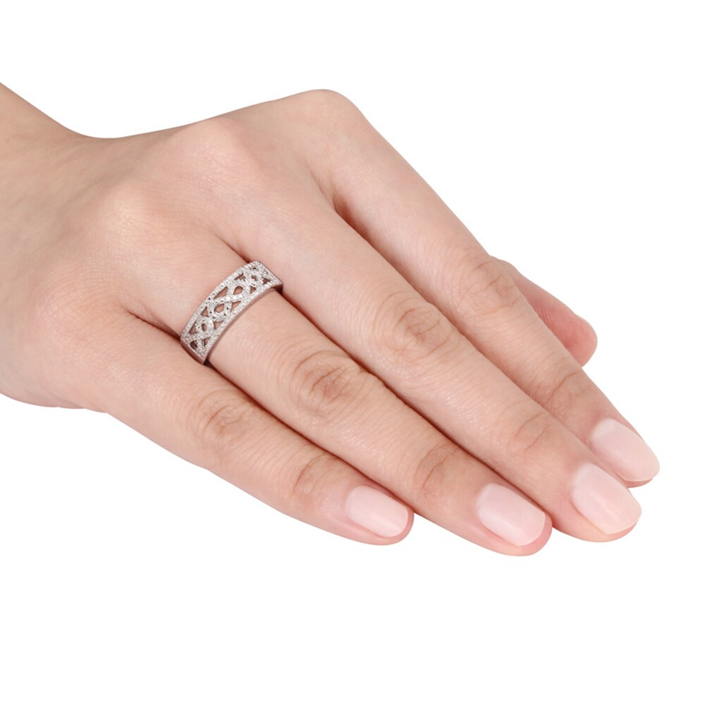 Infinity Symbol Ring 1/10 ct tw Diamonds Sterling Silver u1qkpfIf Infinity Symbol Ring 1/10 ct tw Diamonds Sterling Silver u1qkpfIf