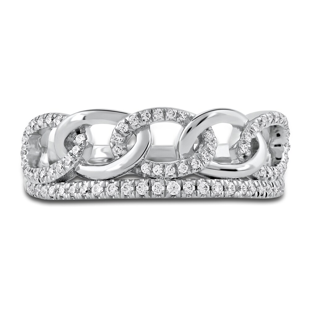 Diamond Cuban Link Ring 1/4 ct tw Round 14K White Gold uEVIJwkO Diamond Cuban Link Ring 1/4 ct tw Round 14K White Gold uEVIJwkO