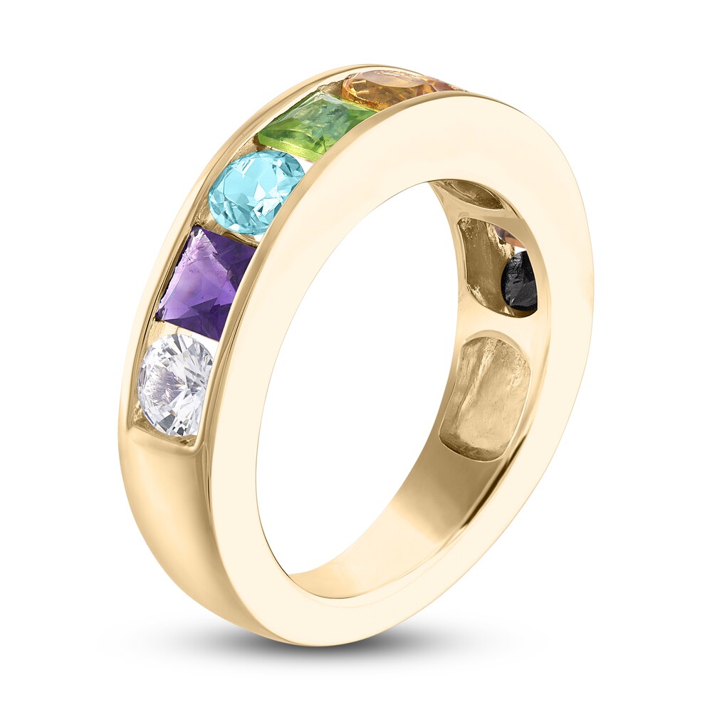 Love Proudly Ring Multi-Color Rainbow 14K Yellow Gold 7MM uIeTazhr Love Proudly Ring Multi-Color Rainbow 14K Yellow Gold 7MM uIeTazhr