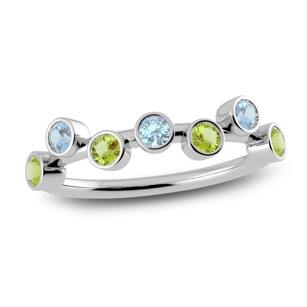 Juliette Maison Natural Peridot & Natural Aquamarine Ring 10K White Gold udA4chUS Juliette Maison Natural Peridot & Natural Aquamarine Ring 10K White Gold udA4chUS