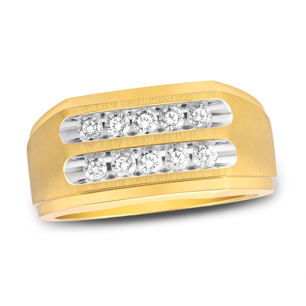 Men's Diamond Wedding Band 1/2 ct tw Round 14K Yellow Gold/Rhod uiZEGXHz Men's Diamond Wedding Band 1/2 ct tw Round 14K Yellow Gold/Rhod uiZEGXHz