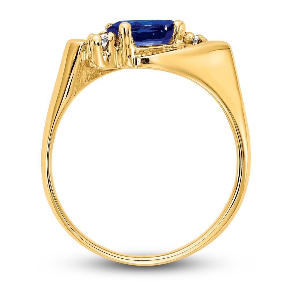 Natural Blue Sapphire Oval Ring 1/20 ct tw 14K Yellow Gold umHz9Qa2 Natural Blue Sapphire Oval Ring 1/20 ct tw 14K Yellow Gold umHz9Qa2