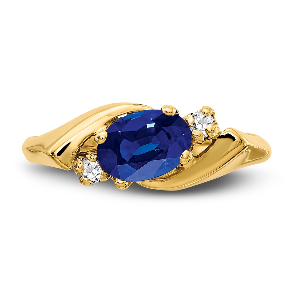 Natural Blue Sapphire Oval Ring 1/20 ct tw 14K Yellow Gold umHz9Qa2 Natural Blue Sapphire Oval Ring 1/20 ct tw 14K Yellow Gold umHz9Qa2