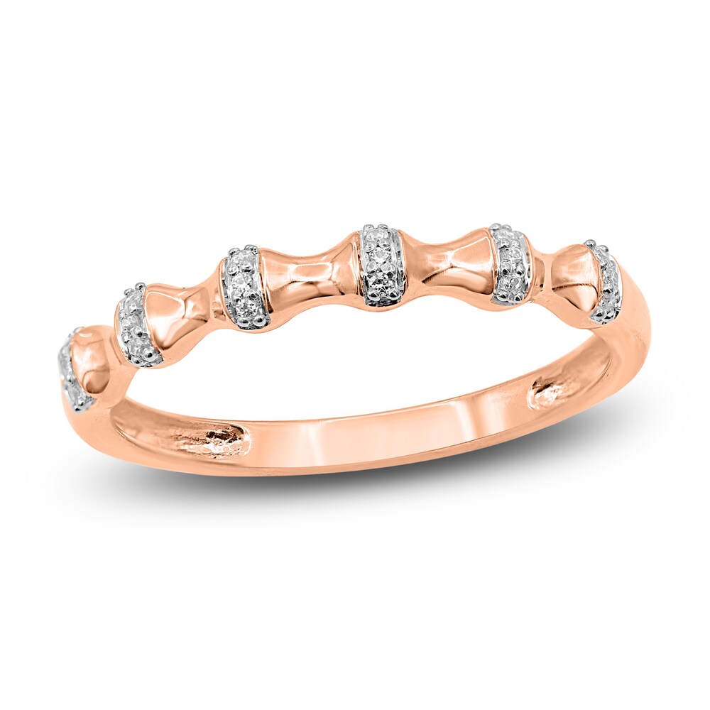 Diamond Stackable Anniversary Band 1/20 ct tw Round 14K Rose Gold ur28MW3e Diamond Stackable Anniversary Band 1/20 ct tw Round 14K Rose Gold ur28MW3e