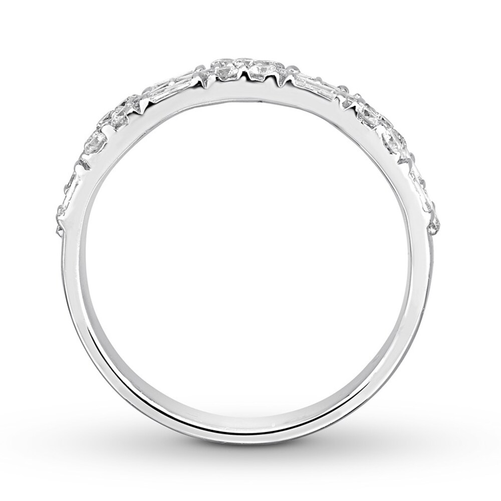 Diamond Band 3/4 ct tw Round/Baguette 14K White Gold uxX6v7Dw Diamond Band 3/4 ct tw Round/Baguette 14K White Gold uxX6v7Dw