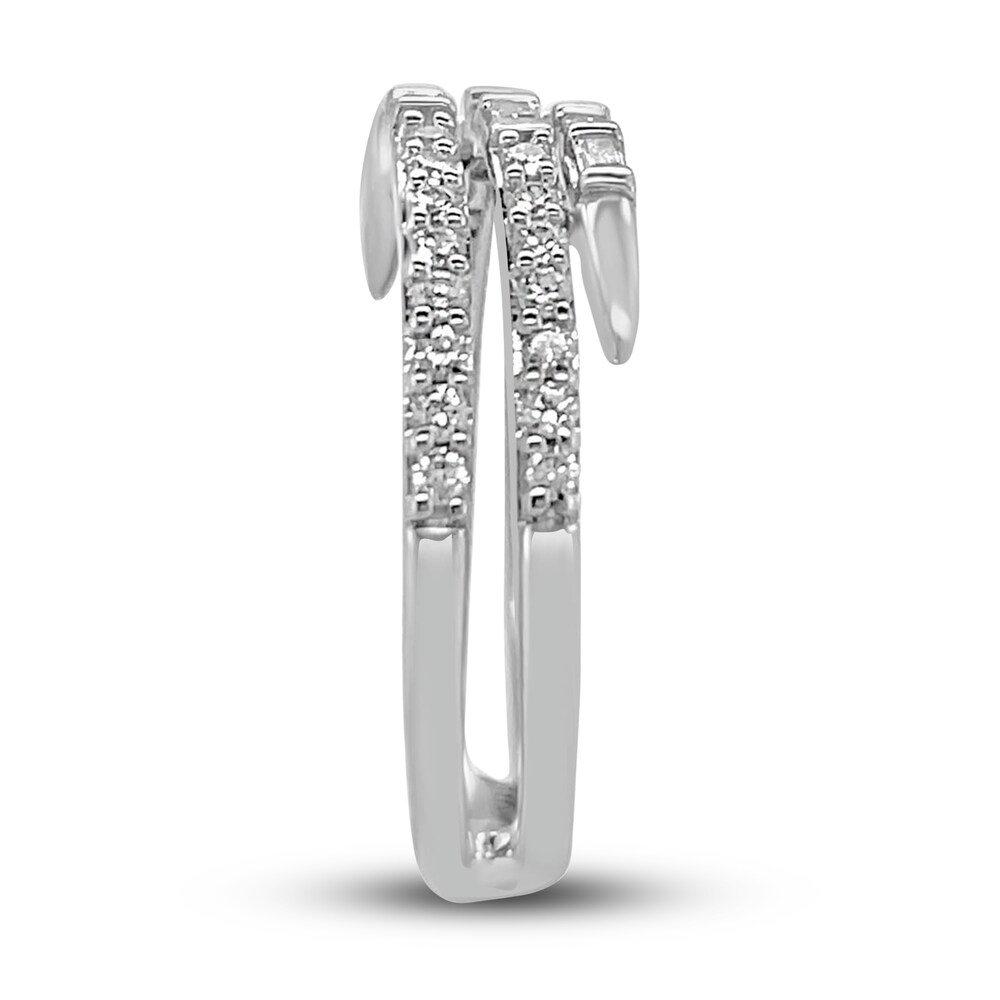 Diamond Wrap Ring 1/2 ct tw Round/Baguette 10K White Gold v34SbRAQ Diamond Wrap Ring 1/2 ct tw Round/Baguette 10K White Gold v34SbRAQ