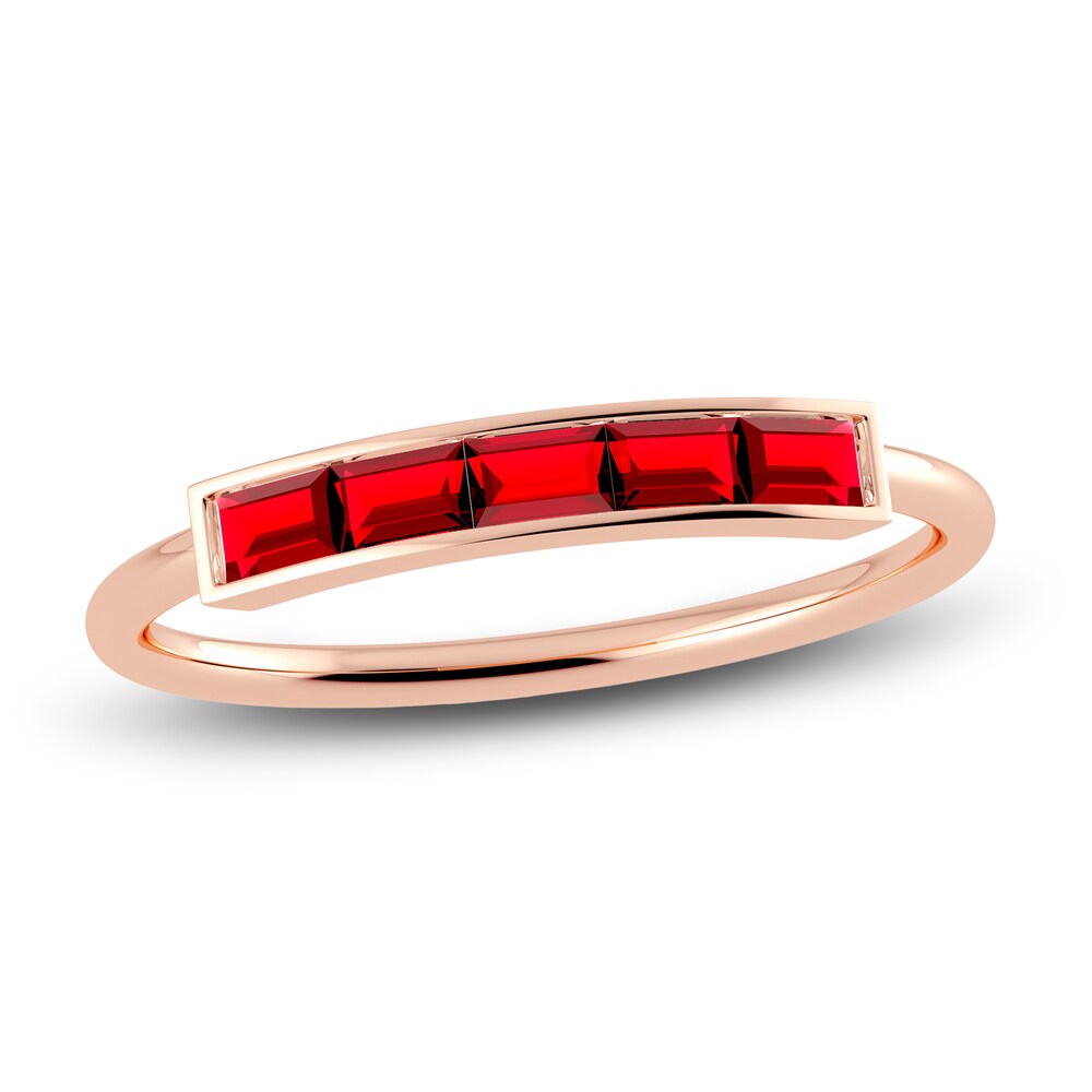 Juliette Maison Natural Ruby Baguette Bar Ring 10K Rose Gold v55Mx0wP Juliette Maison Natural Ruby Baguette Bar Ring 10K Rose Gold v55Mx0wP