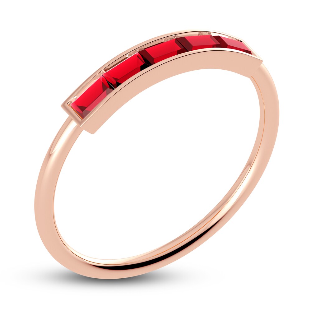 Juliette Maison Natural Ruby Baguette Bar Ring 10K Rose Gold v55Mx0wP Juliette Maison Natural Ruby Baguette Bar Ring 10K Rose Gold v55Mx0wP