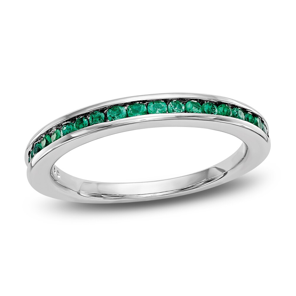 Natural Emerald Ring 14K White Gold v6M0YPmI Natural Emerald Ring 14K White Gold v6M0YPmI