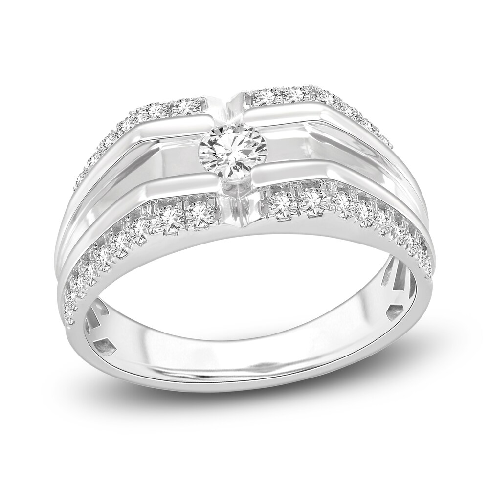 Men's Diamond Ring 1 ct tw Round 14K White Gold v7h9QkXt Men's Diamond Ring 1 ct tw Round 14K White Gold v7h9QkXt