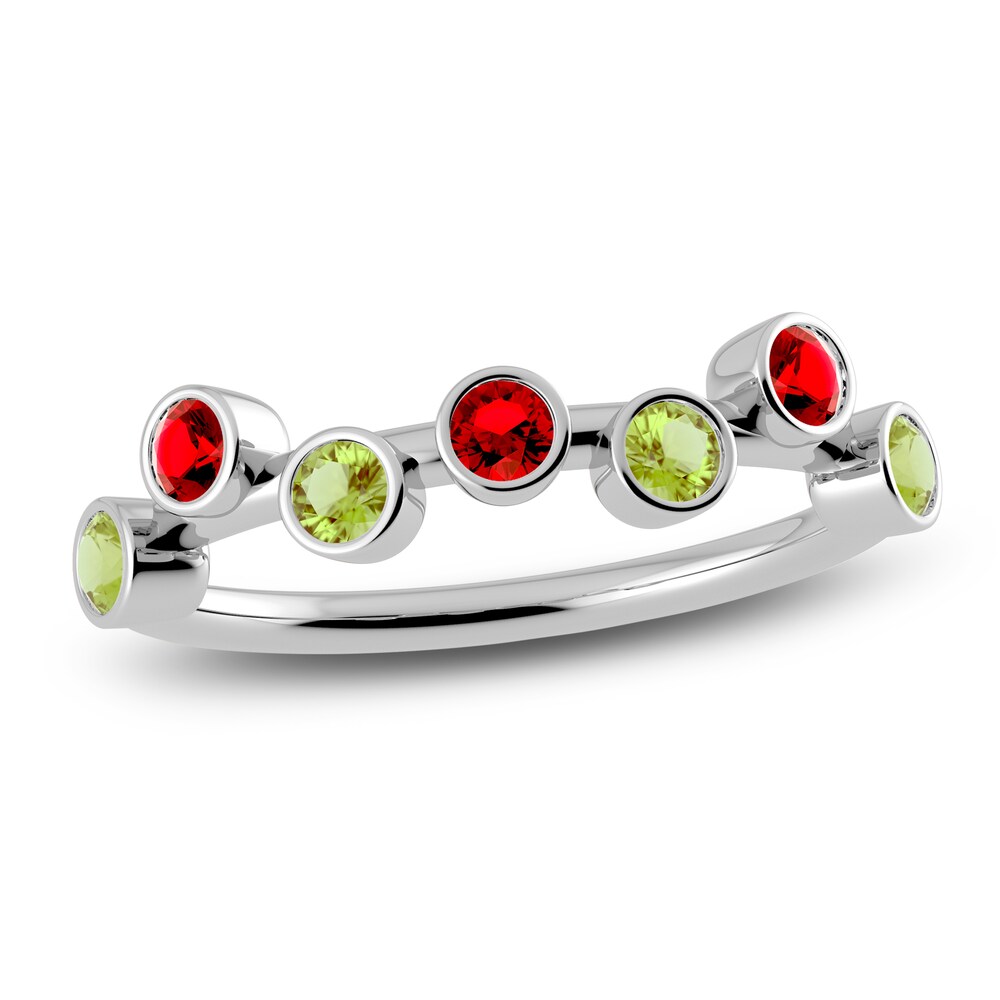 Juliette Maison Natural Ruby & Natural Peridot Ring 10K White Gold vA4av1It Juliette Maison Natural Ruby & Natural Peridot Ring 10K White Gold vA4av1It
