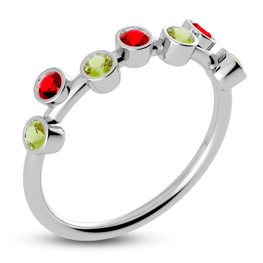 Juliette Maison Natural Ruby & Natural Peridot Ring 10K White Gold vA4av1It Juliette Maison Natural Ruby & Natural Peridot Ring 10K White Gold vA4av1It