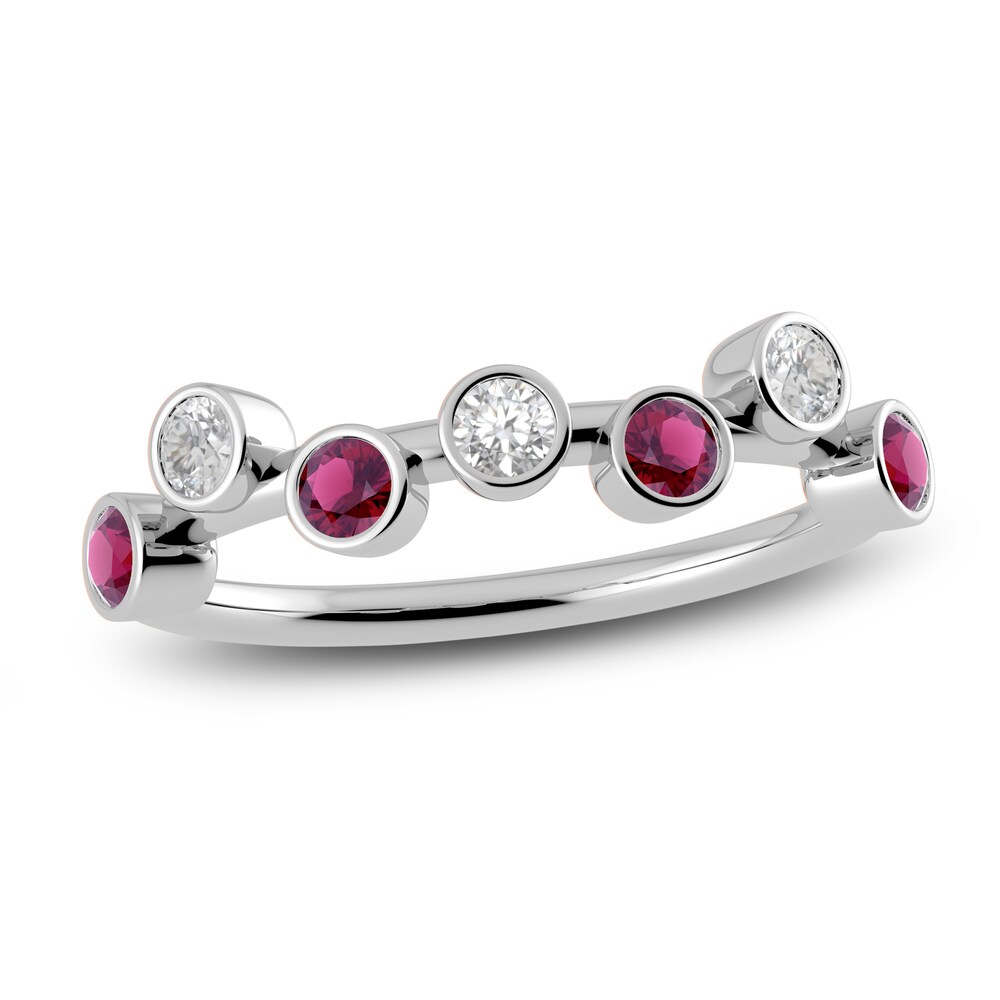 Juliette Maison Natural White Sapphire & Natural Rhodolite Garnet Ring 10K White Gold vKG6XKHu Juliette Maison Natural White Sapphire & Natural Rhodolite Garnet Ring 10K White Gold vKG6XKHu