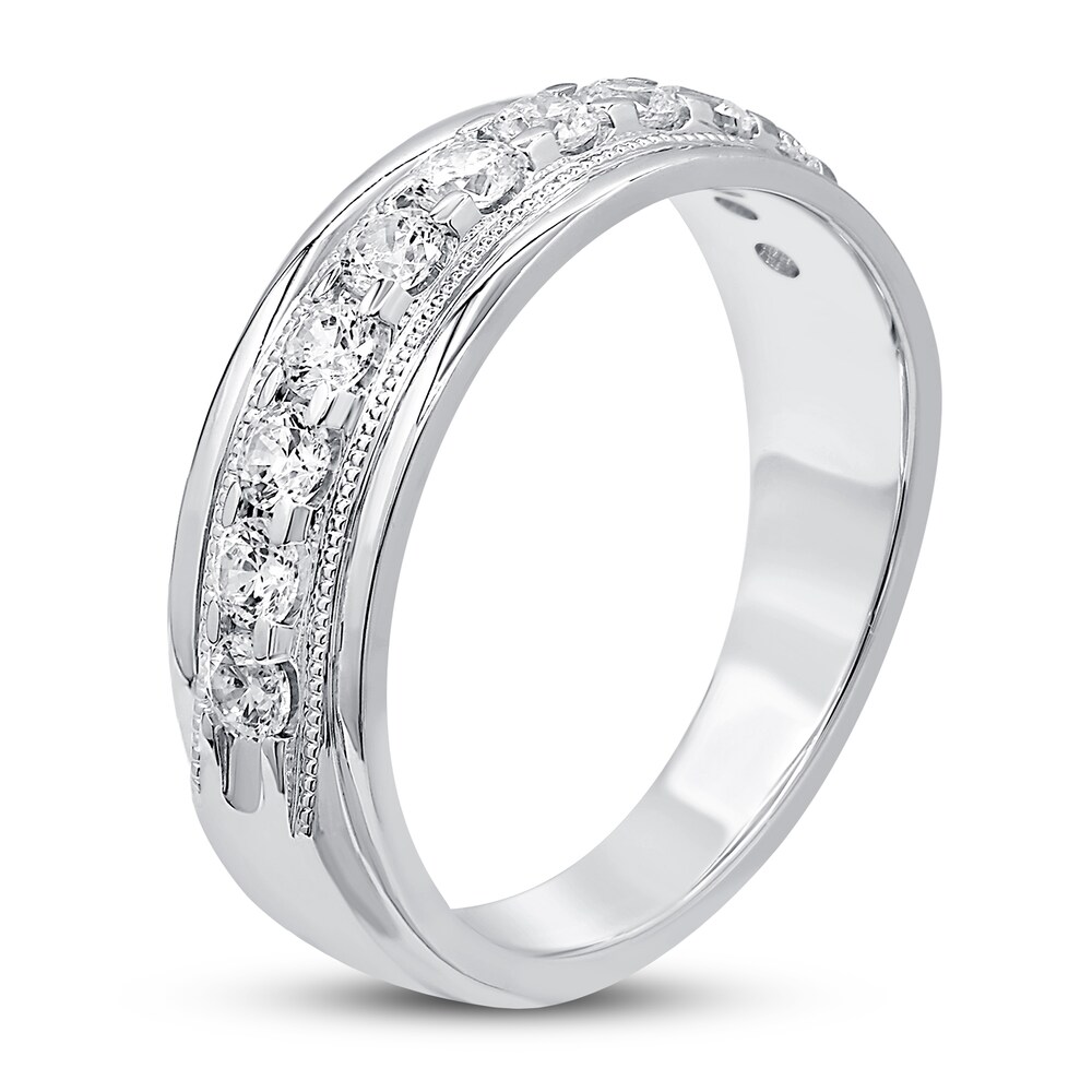 Men\'s Diamond Wedding Band 1 ct tw Round 14K White Gold vLIdLBiK Men\'s Diamond Wedding Band 1 ct tw Round 14K White Gold vLIdLBiK