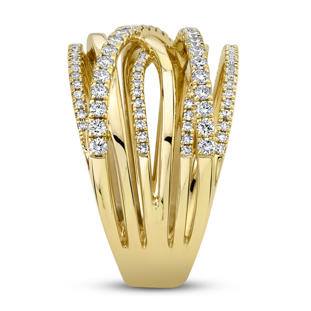 Shy Creation Diamond Ring 5/8 ct tw Round 14K Yellow Gold SC55005591 vOoET9NL