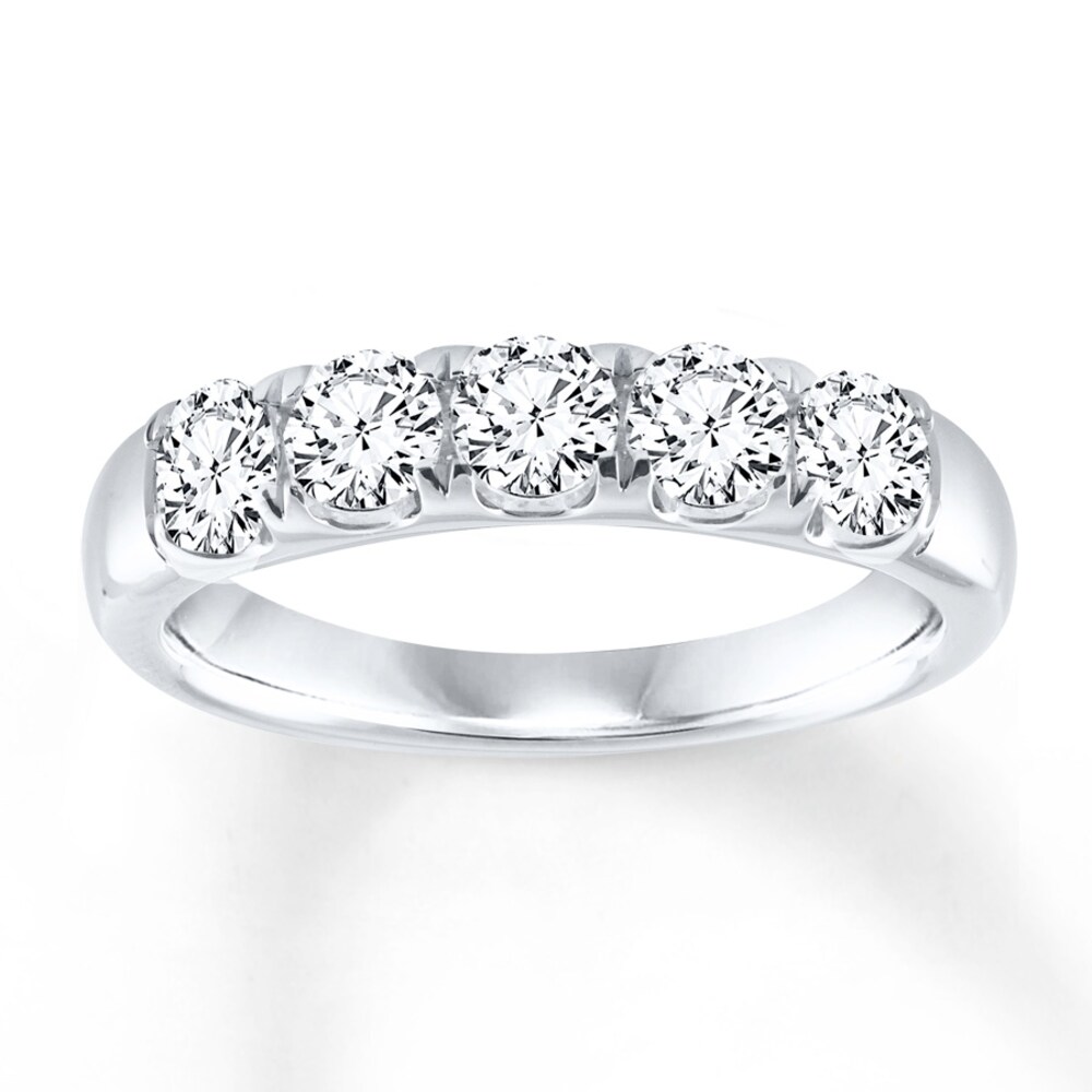 Diamond Anniversary Band 1 ct tw Round-cut 14K White Gold vRcotBGc Diamond Anniversary Band 1 ct tw Round-cut 14K White Gold vRcotBGc