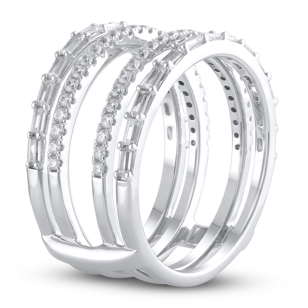 Diamond Enhancer Ring 1 ct tw Round/Baguette 14K White Gold vapFWqRj Diamond Enhancer Ring 1 ct tw Round/Baguette 14K White Gold vapFWqRj