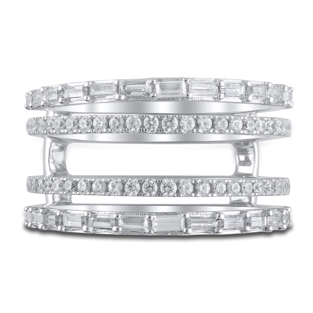 Diamond Enhancer Ring 1 ct tw Round/Baguette 14K White Gold vapFWqRj Diamond Enhancer Ring 1 ct tw Round/Baguette 14K White Gold vapFWqRj