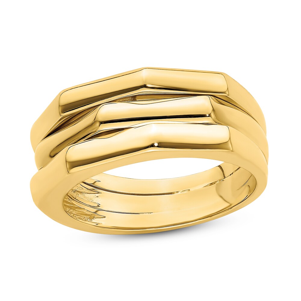 Polished Ridge Dome Ring 14K Yellow Gold vgLviFWT Polished Ridge Dome Ring 14K Yellow Gold vgLviFWT