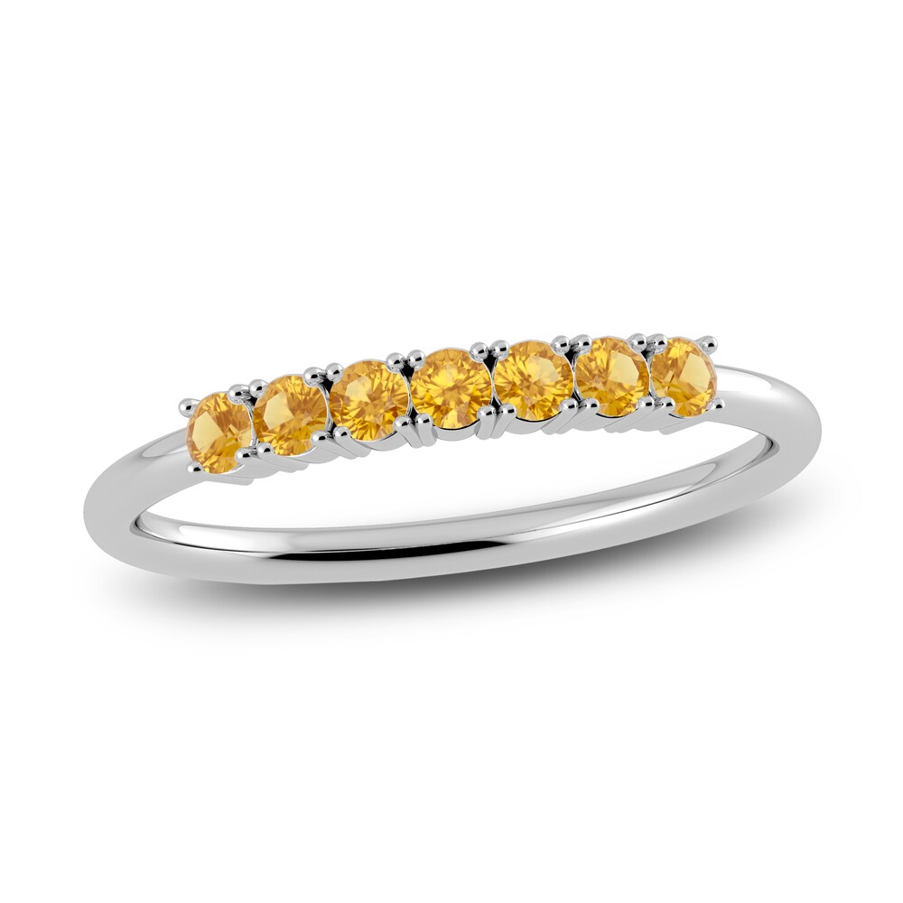 Juliette Maison Natural Citrine Half Eternity Ring 10K White Gold vmzs30CJ Juliette Maison Natural Citrine Half Eternity Ring 10K White Gold vmzs30CJ