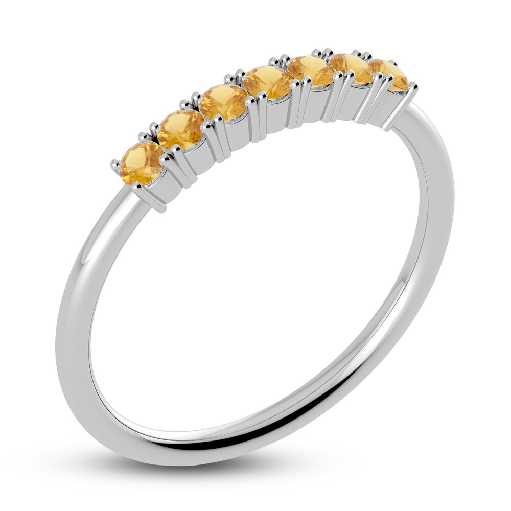 Juliette Maison Natural Citrine Half Eternity Ring 10K White Gold vmzs30CJ Juliette Maison Natural Citrine Half Eternity Ring 10K White Gold vmzs30CJ