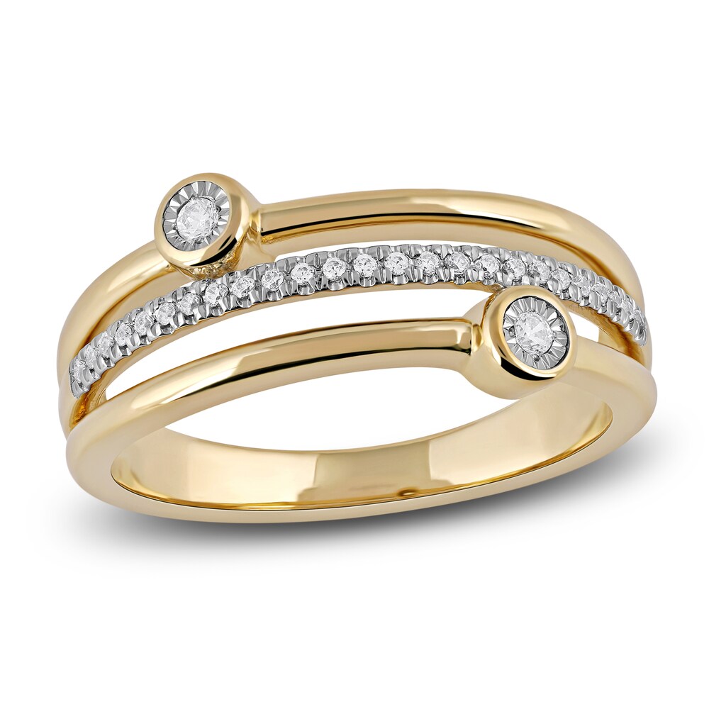 Diamond Stackable Ring 1/8 ct tw Round 14K Yellow Gold voYEiYNQ Diamond Stackable Ring 1/8 ct tw Round 14K Yellow Gold voYEiYNQ