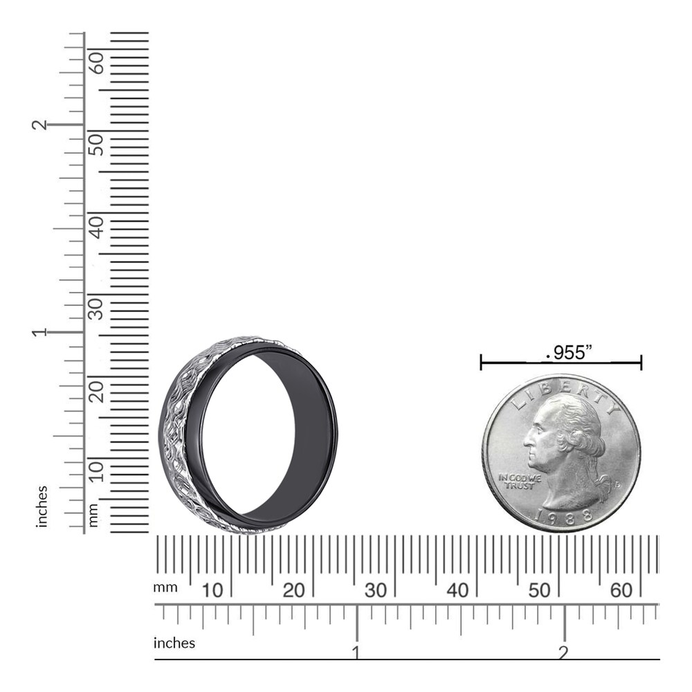 Men\'s Wedding Band Black Zirconium/Damascus Steel 8.0mm vpdIu5y7 Men\'s Wedding Band Black Zirconium/Damascus Steel 8.0mm vpdIu5y7