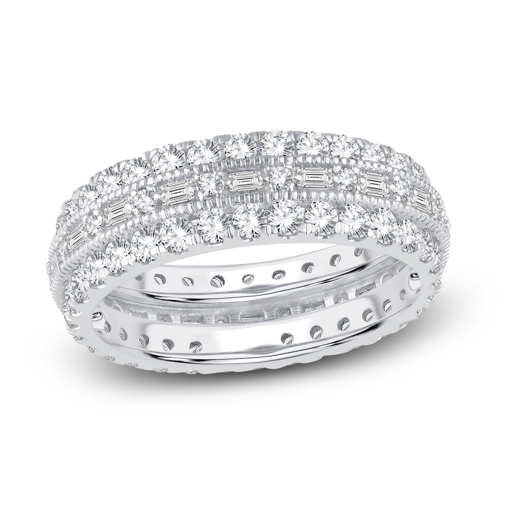 Diamond Eternity Band 2 ct tw Baguette/Round 14K White Gold w3geKdZL Diamond Eternity Band 2 ct tw Baguette/Round 14K White Gold w3geKdZL