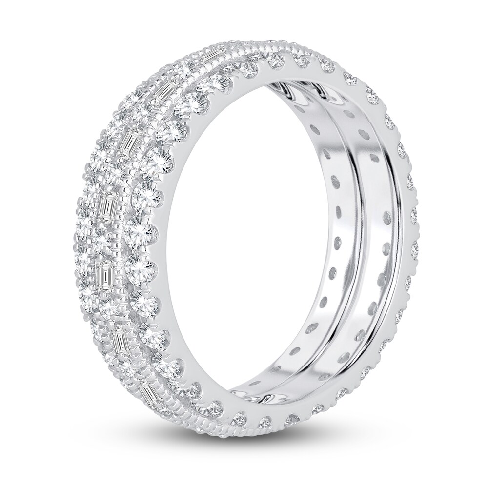 Diamond Eternity Band 2 ct tw Baguette/Round 14K White Gold w3geKdZL Diamond Eternity Band 2 ct tw Baguette/Round 14K White Gold w3geKdZL