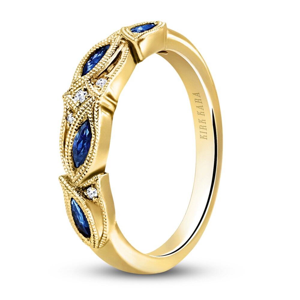 Kirk Kara Natural Blue Sapphire Anniversary Band Diamond Accents 18K Yellow Gold w5daCaaW Kirk Kara Natural Blue Sapphire Anniversary Band Diamond Accents 18K Yellow Gold w5daCaaW