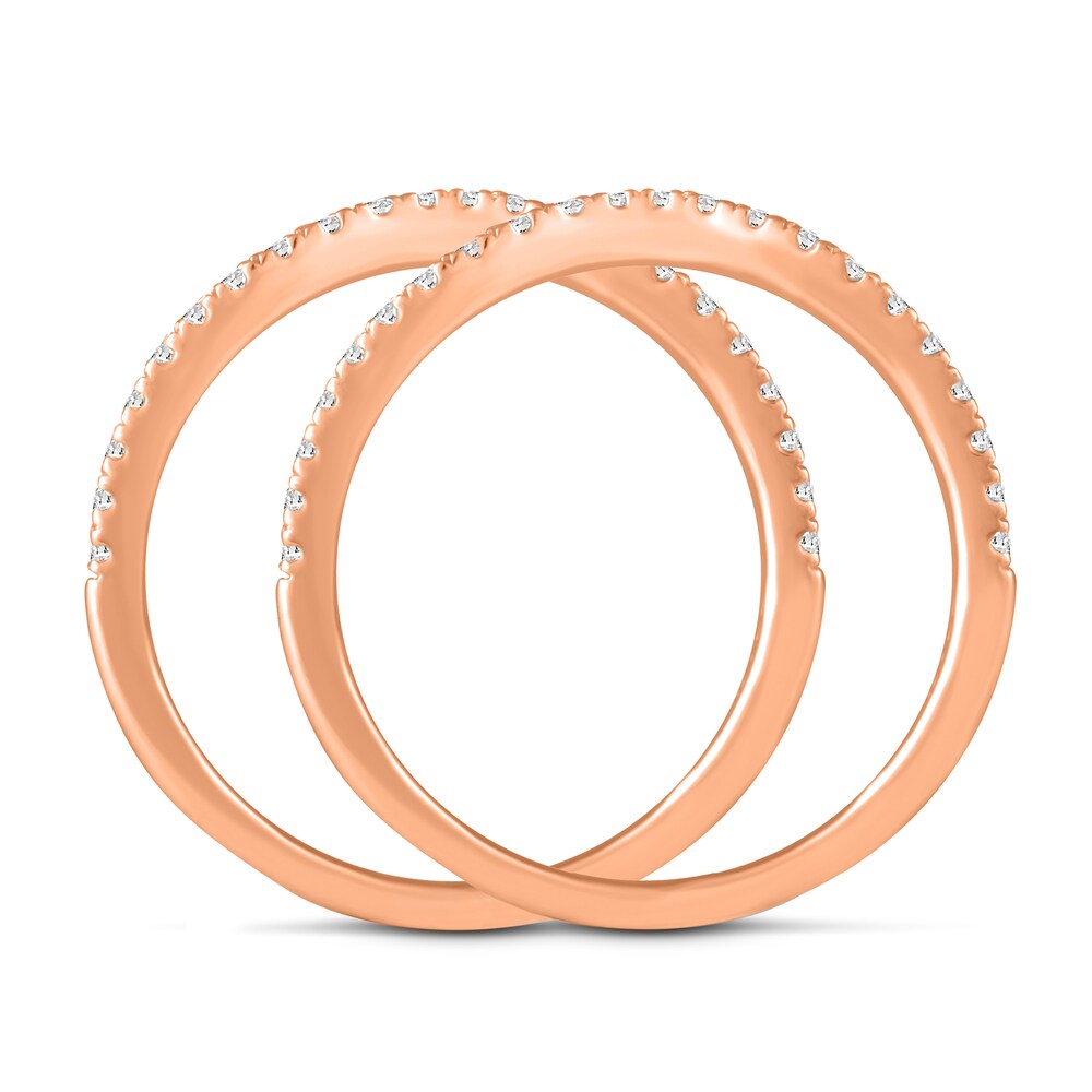 Diamond Double Wedding Band Set 1/4 ct tw 14K Rose Gold w6vimHx7 Diamond Double Wedding Band Set 1/4 ct tw 14K Rose Gold w6vimHx7