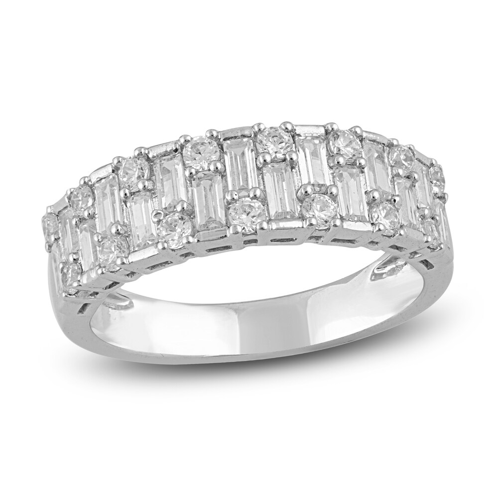 Diamond Anniversary Band 1 ct tw Round/Baguette 14K White Gold wFza1wvT Diamond Anniversary Band 1 ct tw Round/Baguette 14K White Gold wFza1wvT
