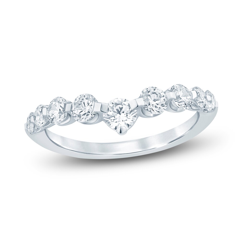 Diamond Contour Anniversary Band 1 ct tw Round 14K White Gold wd8qe7gX Diamond Contour Anniversary Band 1 ct tw Round 14K White Gold wd8qe7gX
