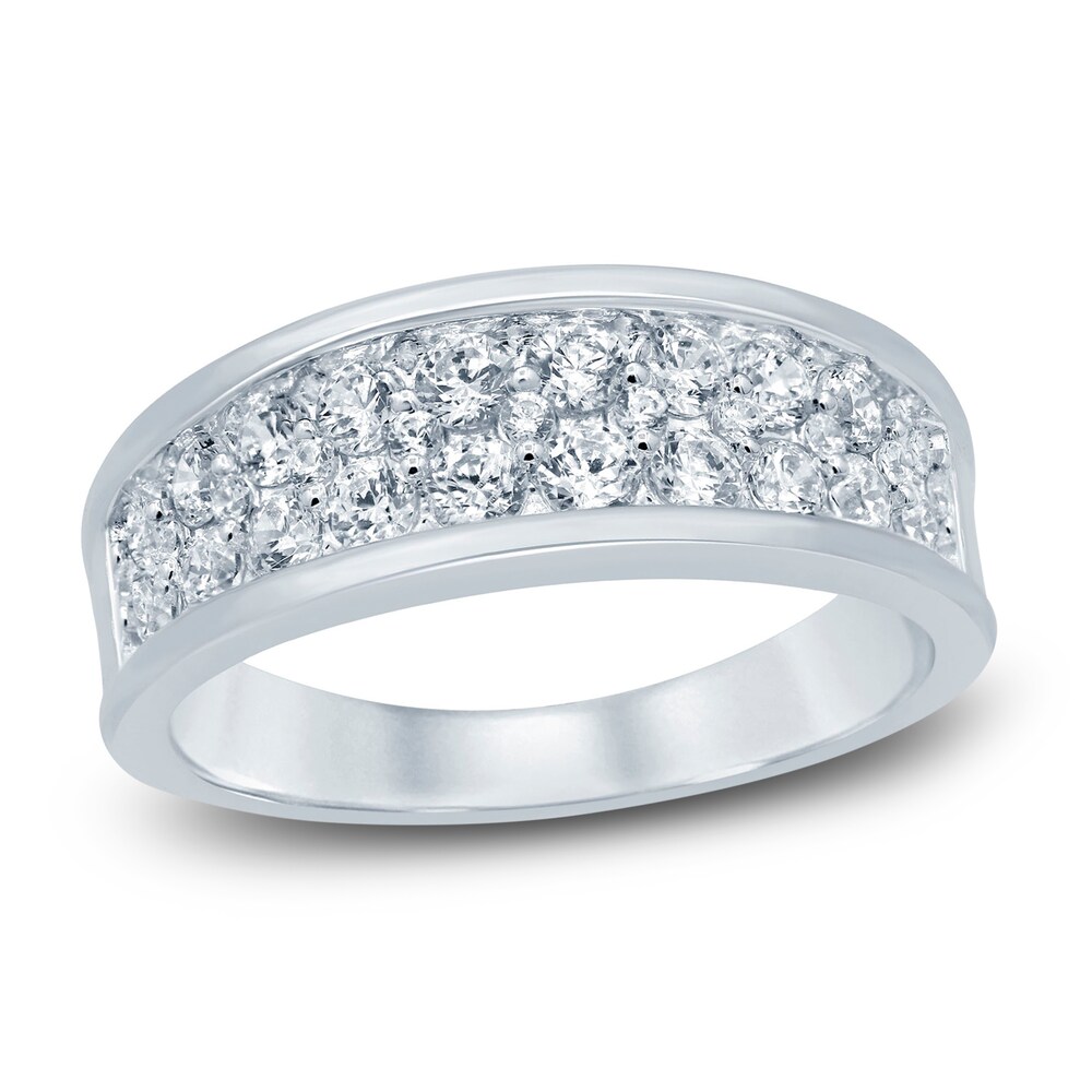 Lab-Created Diamond Anniversary Band 1 ct tw Round 14K White Gold wdWwgokT Lab-Created Diamond Anniversary Band 1 ct tw Round 14K White Gold wdWwgokT